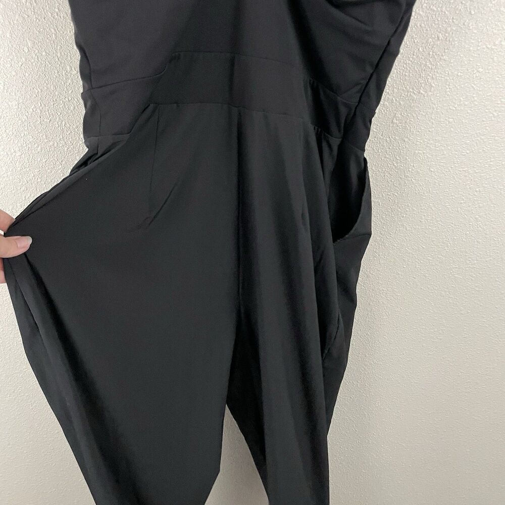 Halara Womens L Black Breezeful Pocket Tapered Quick Dry Jogger Jumpsuit Casual - Picture 7 of 9